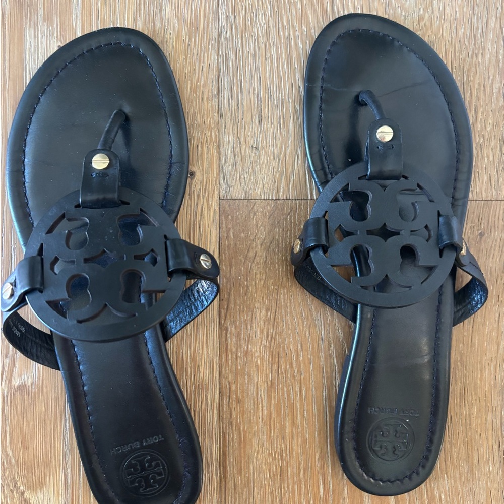 Tory Burch Black Leather Sandals